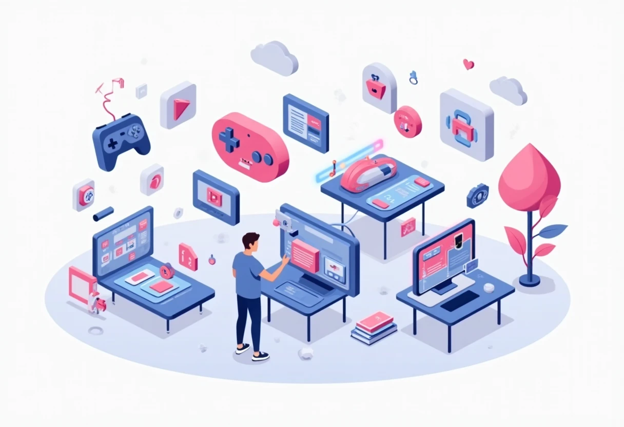Diverse mobile game icons