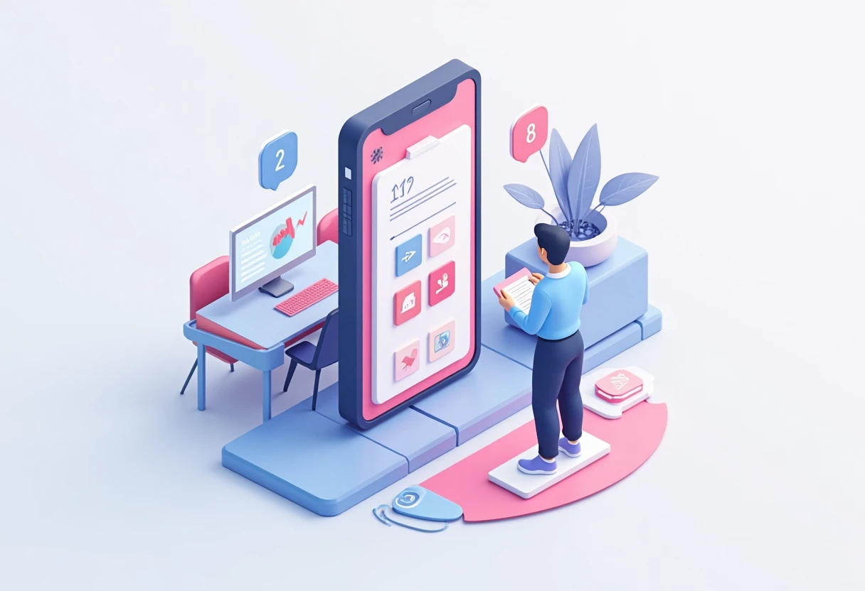 Interactive learning app interface