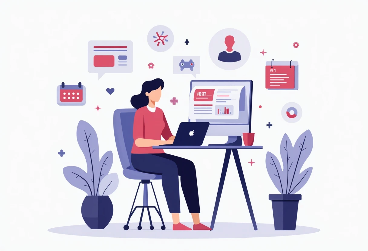 Freelancer using productivity apps